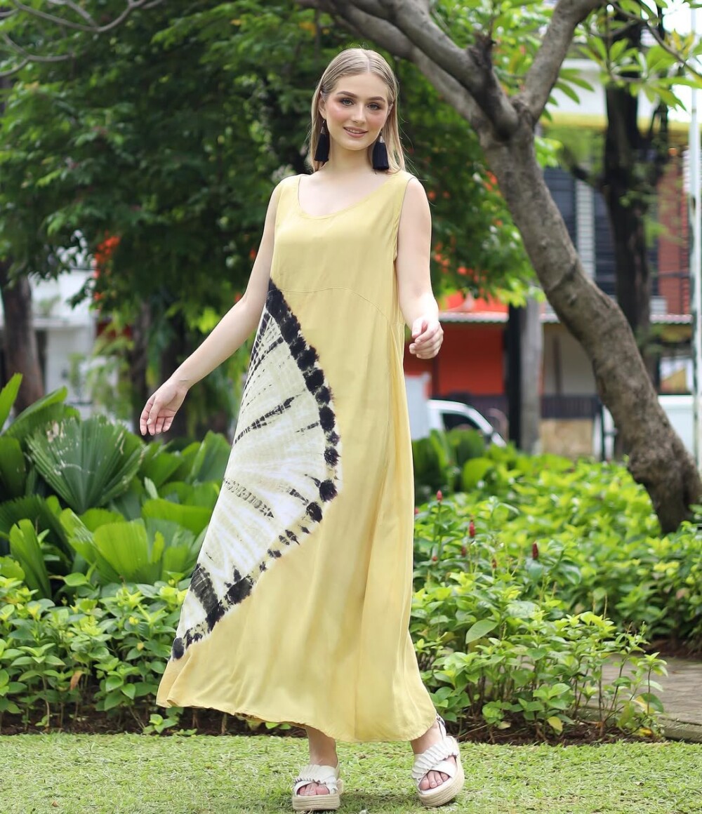 Summer Tie Dye Dress With Pocket - Image 3