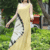 Cream With White & Black Tie Dye Summer Tie Dye Dress With Pocket