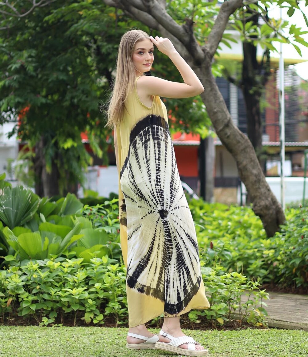 Summer Tie Dye Dress With Pocket - Image 2
