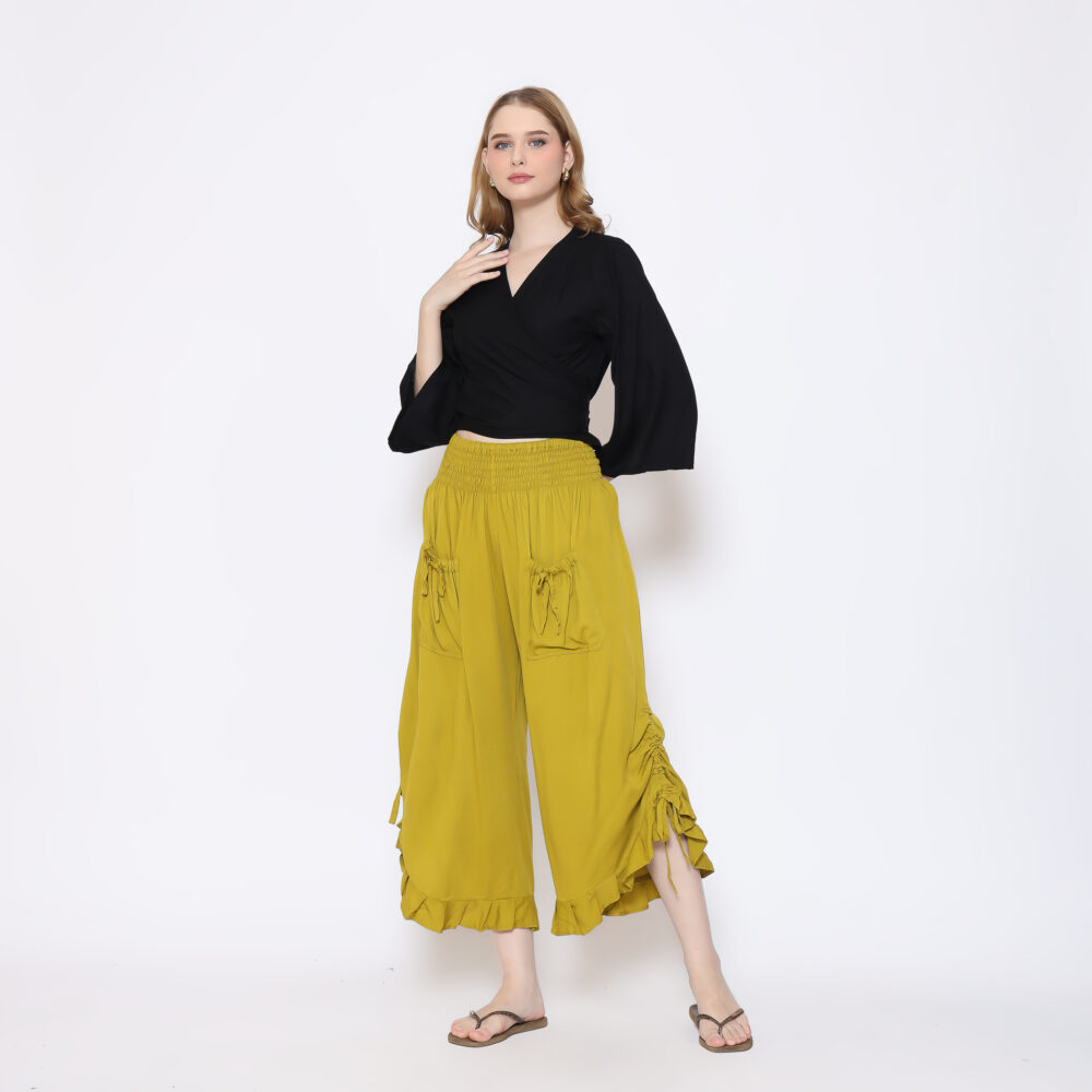Boho Pants With Ruffle Hem - Image 10