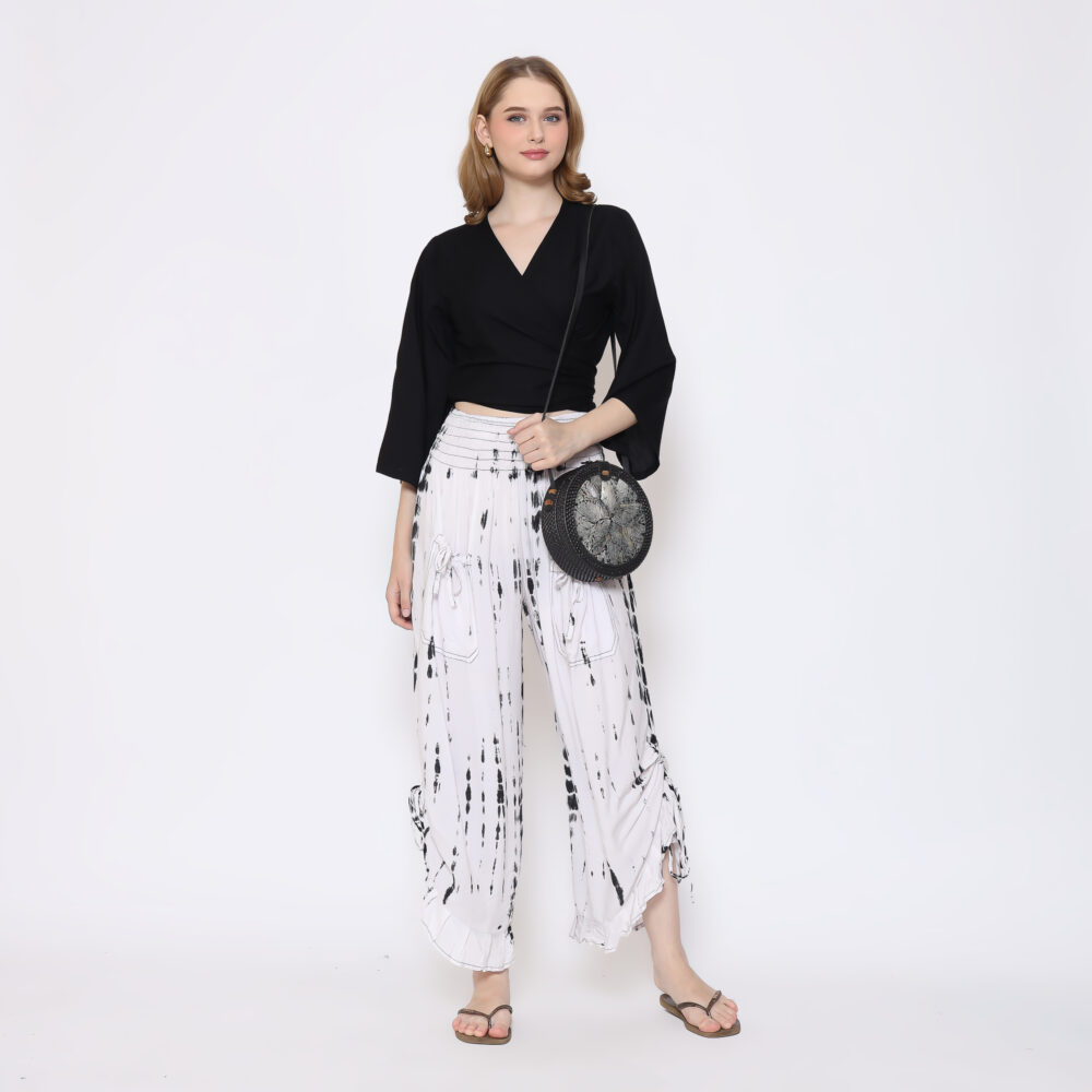 Boho Pants With Ruffle Hem