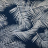 Navy With White Fern Pattern